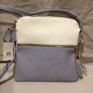 Women’s Purple and White Crossbody Bag~Faux Leather~Brand new